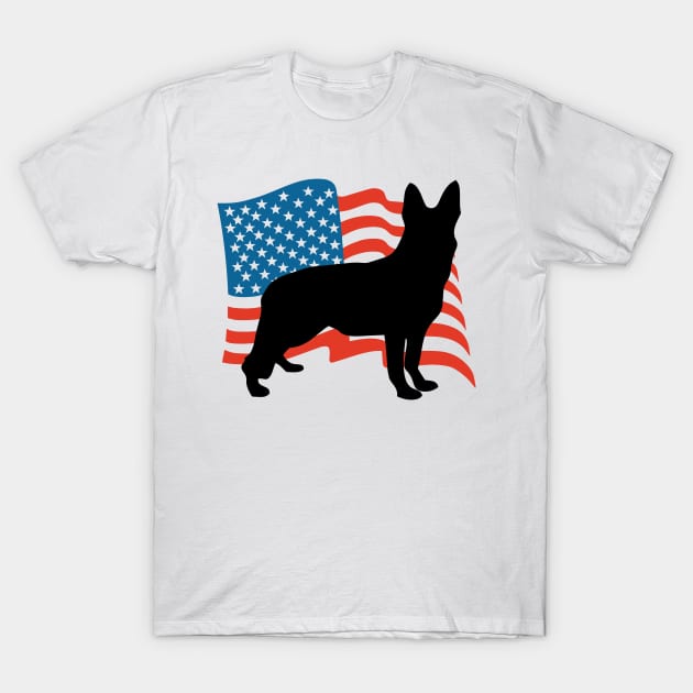 German Shepherd USA America - Dog Lover Dogs T-Shirt by fromherotozero